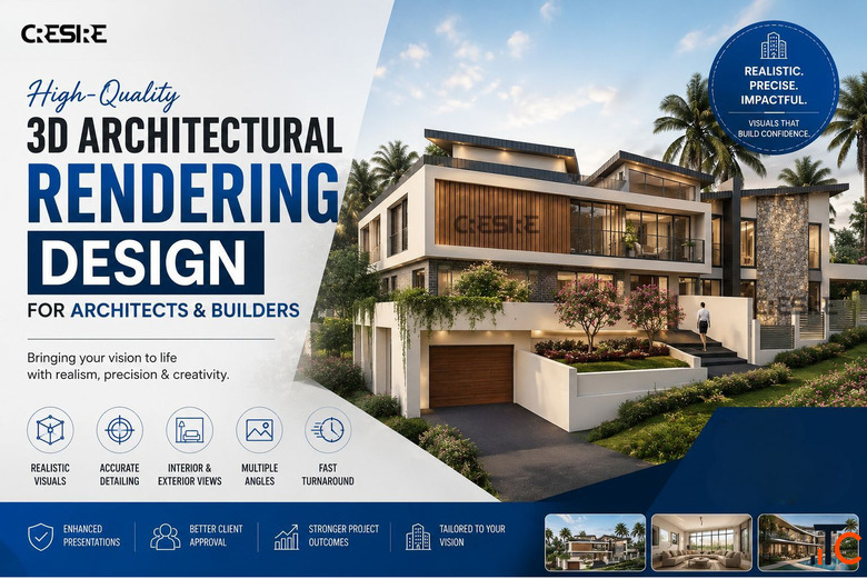 High-Quality 3D Architectural Rendering Design for Architects Builders