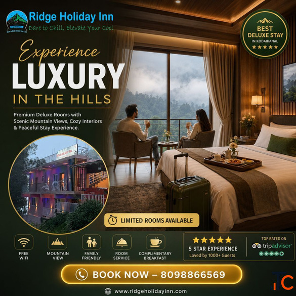 Luxury Family Resort Stay in Kodaikanal with Mountain Views