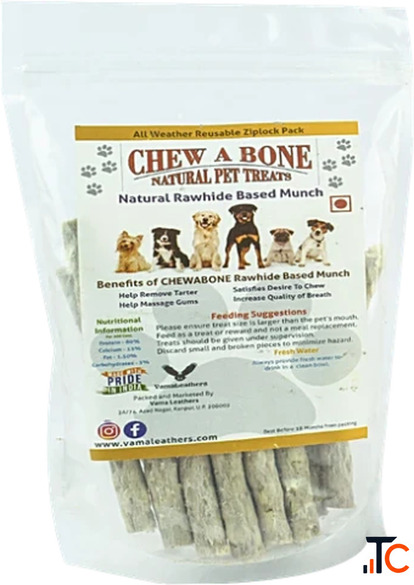 Chew A Bone Rawhide Based Natural Munch Sticks - All Breed Dog Puppy Chew Treat