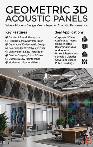 Geometric 3D Acoustic Panels Manufacturer in India ABI