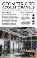 Geometric 3D Acoustic Panels Manufacturer in India ABI