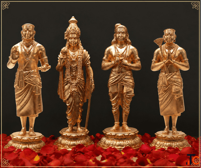 Nalvar Bronze Idol Set - Traditional Handcrafted Bronze Nayanmar Statues