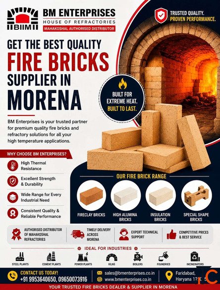 Best Quality Industrial Fire Bricks Supplier in Morena