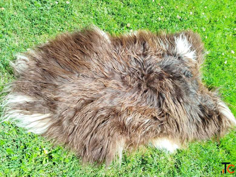 Fluffy Heidschnucke sheepskins