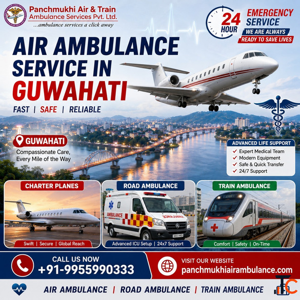 Use Panchmukhi Air Ambulance Service in Guwahati Which Offers Medical Solutions
