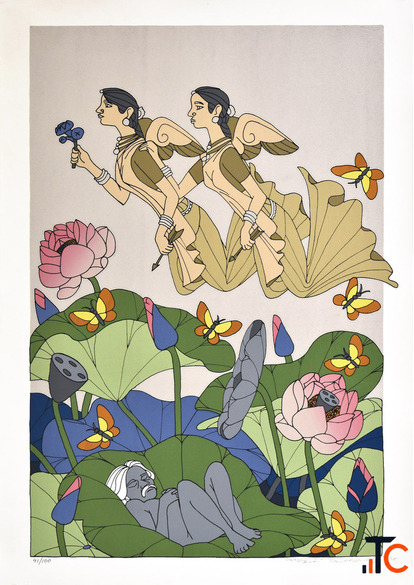 Untitled Serigraph by A. Ramachandran Limited Edition Print Archer Art Gallery