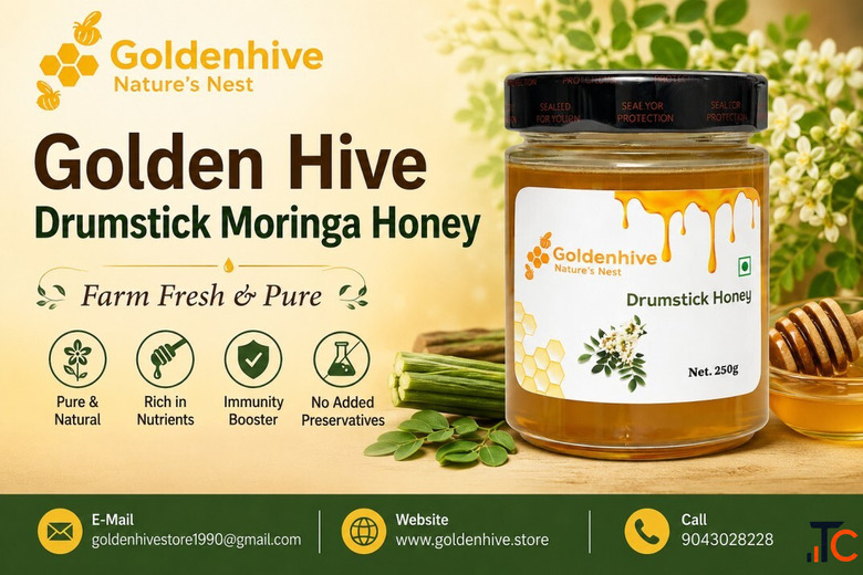 Golden Hive Drumstick Moringa Honey - Farm Fresh Pure