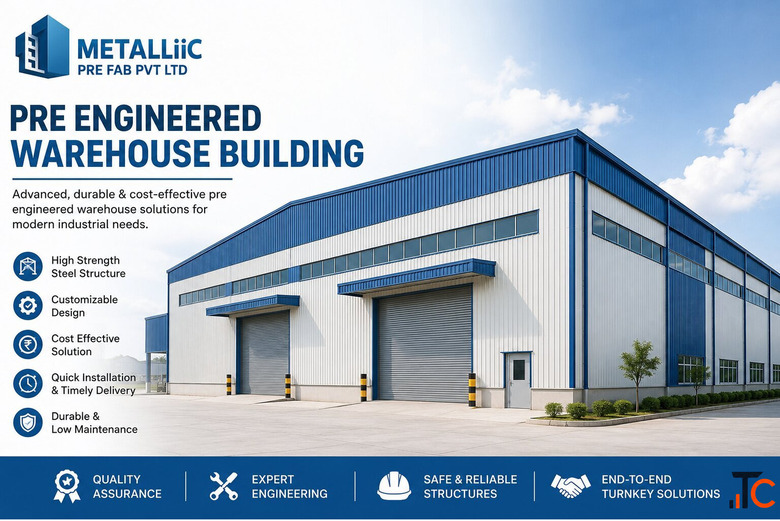 Pre Engineered Warehouse Building in India Metalliic Pre Fab