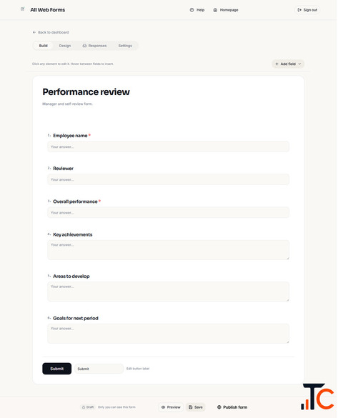 Free online form builder no code no limits.