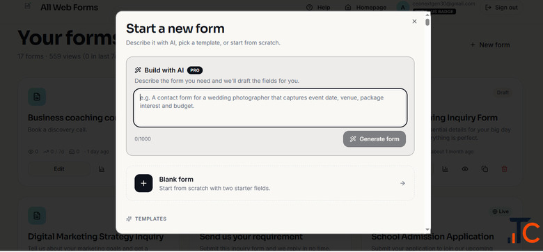 Free online form builder no code no limits.