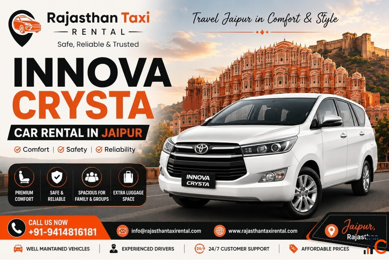 Innova Crysta Car Rental in Jaipur - Luxury Comfort Reliable Travel