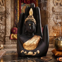 Buy Palm Buddha Showpiece Online - Peaceful Buddha Statue for Home Decor
