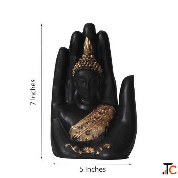 Buy Palm Buddha Showpiece Online - Peaceful Buddha Statue for Home Decor