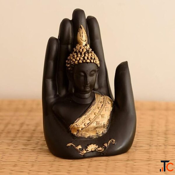 Buy Palm Buddha Showpiece Online - Peaceful Buddha Statue for Home Decor