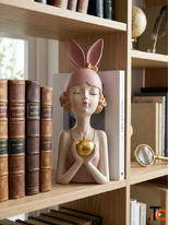 Buy Apple Holding Girl Luxury Decorative Showpiece Online for Home Decor