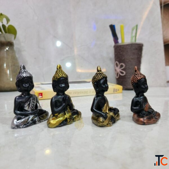 Buy Meditating Buddha Idol Showpieces Set of 4 Online - Buddha Statue for Home Decor
