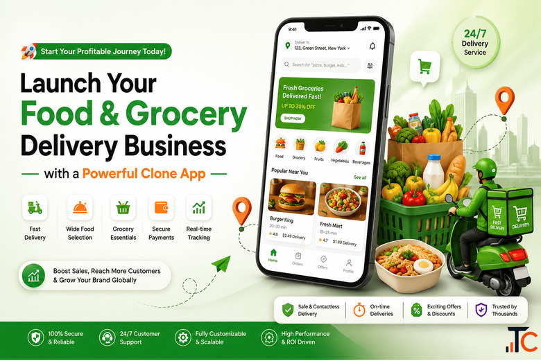Launch Your Food Grocery Delivery Business with a Powerful clone App