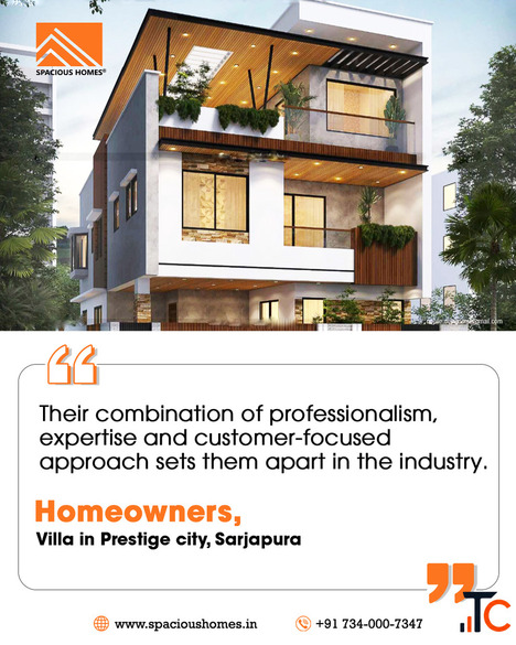 Spacious Homes Architects Builders in Bangalore