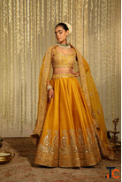 Buy Designer Mustard Lehenga Online - Elegant AMNA Glaze Collection by Sheetal Batra