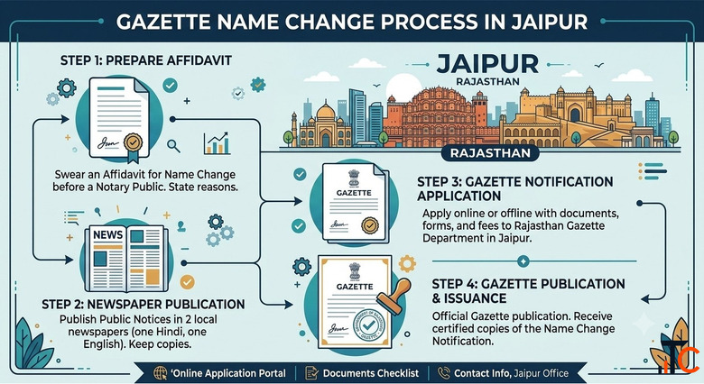 Complete Gazette Name Change in Jaipur - 100 Online Service