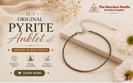 Buy Original Pyrite Anklet Online at Best Price The Stardust Studio