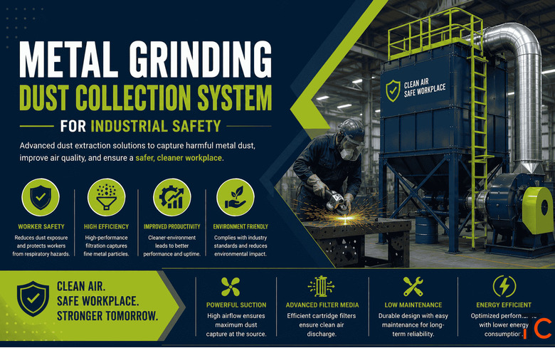 Metal Grinding Dust Collection System for Industrial Safety