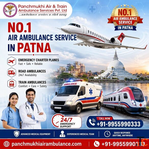 Panchmukhi Air Ambulance in Patna- Continuous Safety and Care
