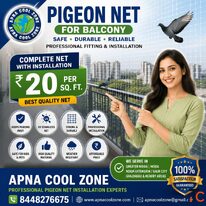 Pigeon Net Installation Charges Per Sq Ft Near Me APNA COOL ZONE Professional Pigeon Net Installatio