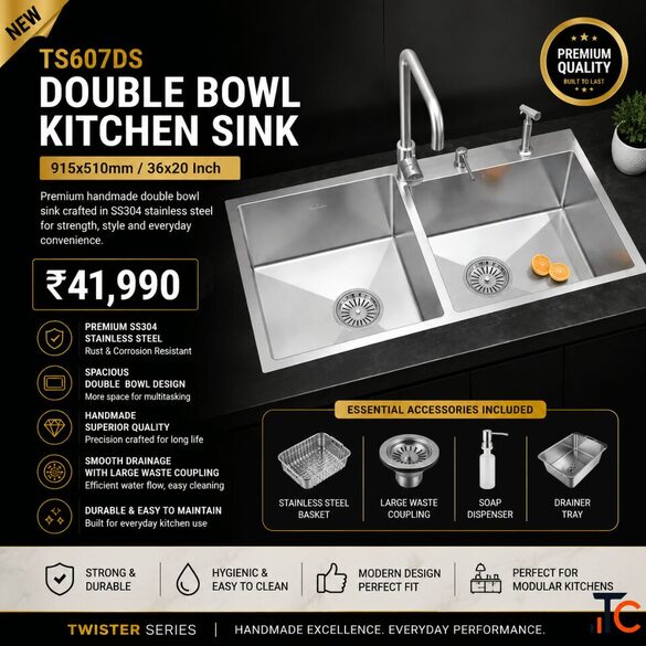 Premium Stainless Steel Double Kitchen Sink for Modern Kitchens