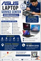 ASUS Laptop Service Center Bommanahalli ASUS Laptop Repair Spare Parts