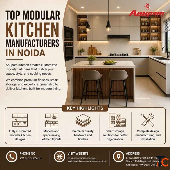 Premium Modular Kitchen Manufacturers in Noida Anupam Kitchen