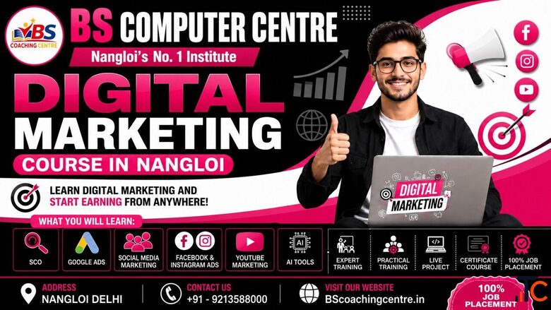 Best Computer Accounting Digital Marketing Institute in Nangloi BS Coaching Centre