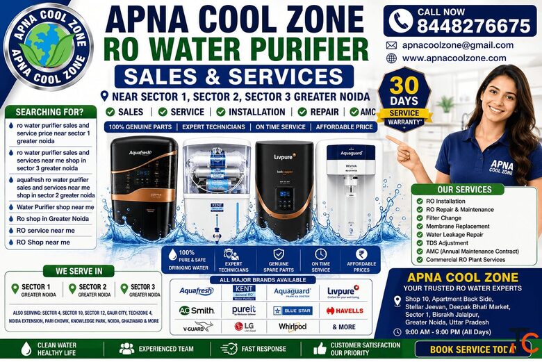 RO Water Purifier Sales and Service Price Near Sector 1 Greater Noida APNA COOL ZONE