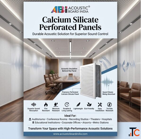 Calcium Silicate Perforated Panels Acoustic Ceiling Panels India