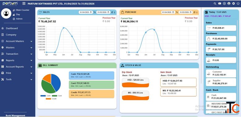 Petrol Bunk Management Software