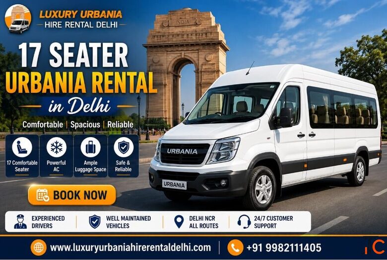 17 Seater Tempo Traveller Rental Delhi Luxury Hire