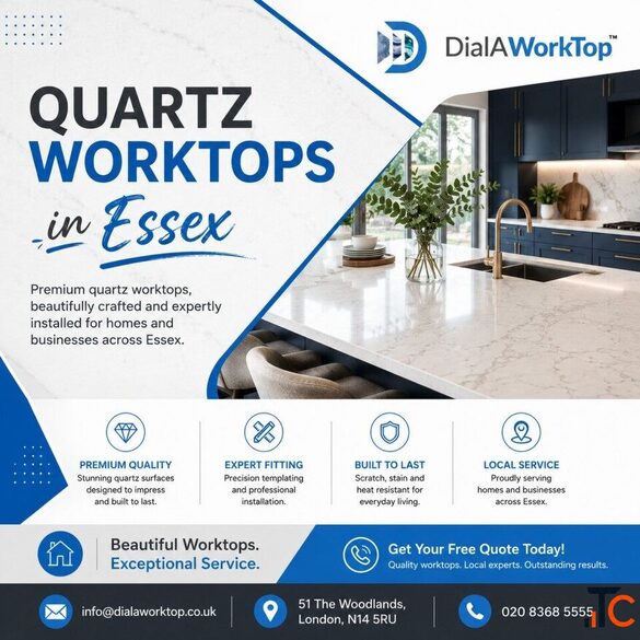 Quartz Worktops in Essex 44 020 83685555 DialAWorkTop