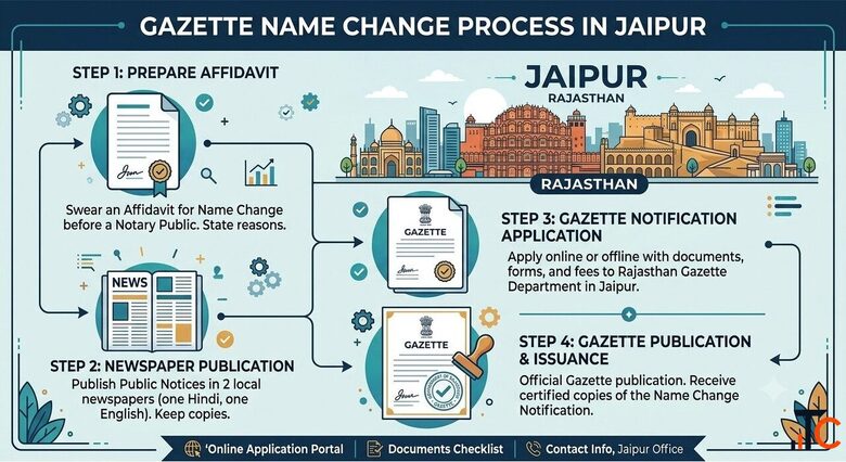 Complete Gazette Name Change in Rajasthan Assistance Vakil India