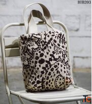 Vintage Text-Print Canvas Tote Bag by besignunique