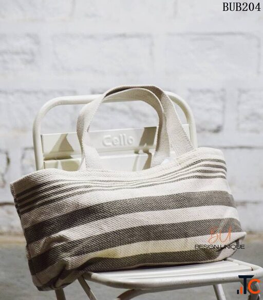 Vintage Text-Print Canvas Tote Bag by besignunique