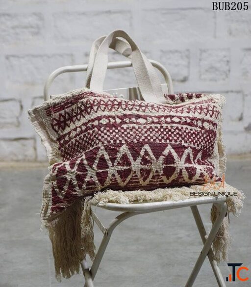 Vintage Text-Print Canvas Tote Bag by besignunique