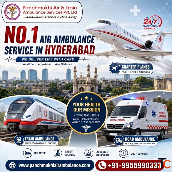 Panchmukhi Hi Tech Air Ambulance in Hyderabad - Critical Care Transfer Arranged Promptly