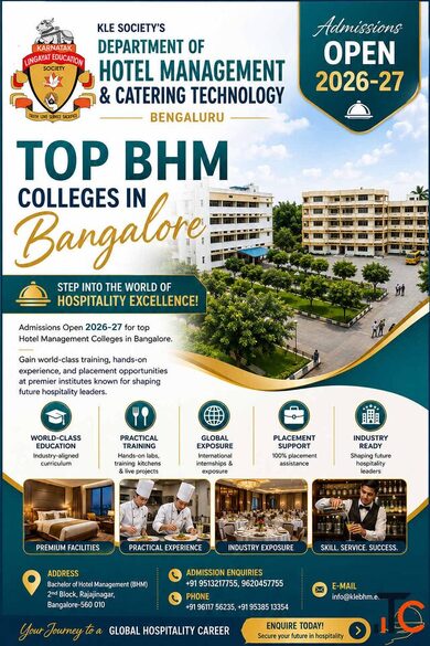 "Top BHM Colleges in Bangalore Admission Enquiry for 2026-27 "
