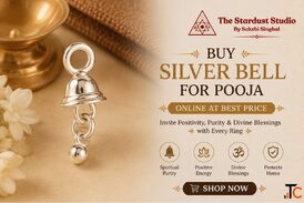 Buy Silver Bell for Pooja Online at Best Price The Stardust Studio