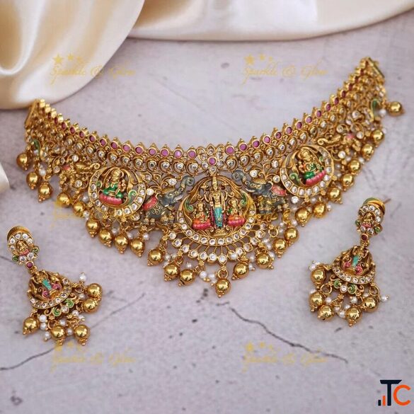 Couture Choker Necklace Set Sparkle and Glow