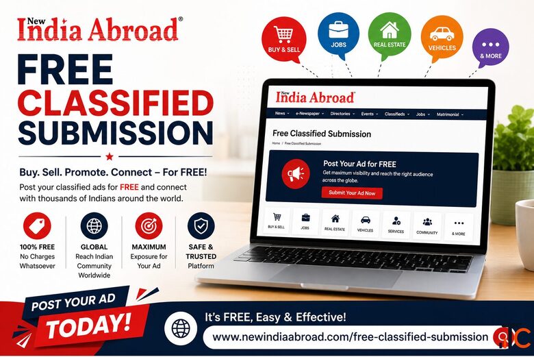 Free Indian Classifieds Abroad NRI Classified Ads Website - New India Abroad