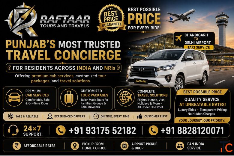 Chandigarh to Delhi Airport taxi.