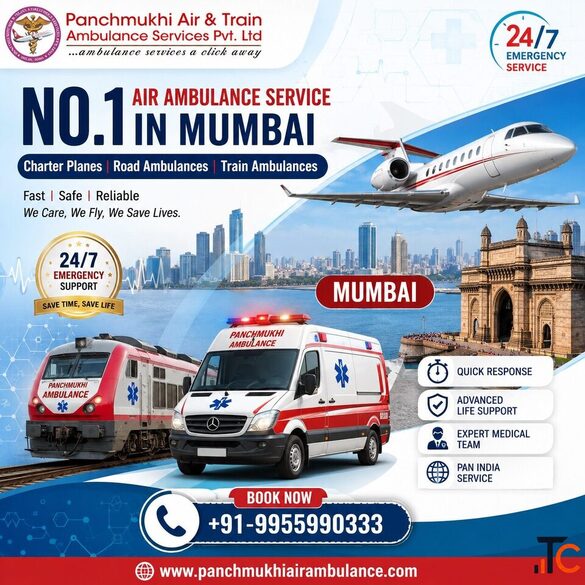 Panchmukhi ICU Air Ambulance in Mumbai - Emergency Patient Transfer Arranged without delay