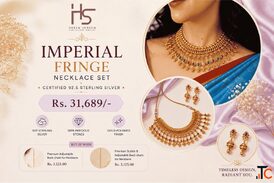 Regal Gold-Polished Silver Necklace Set Certified 92.5 Sterling Silver