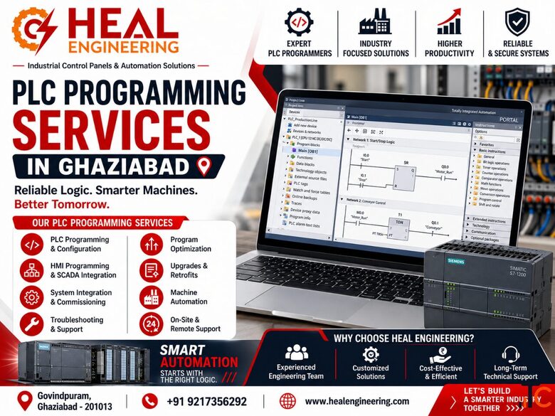 PLC Programming Services in Ghaziabad PLC Automation SCADA Solutions Heal Engineering